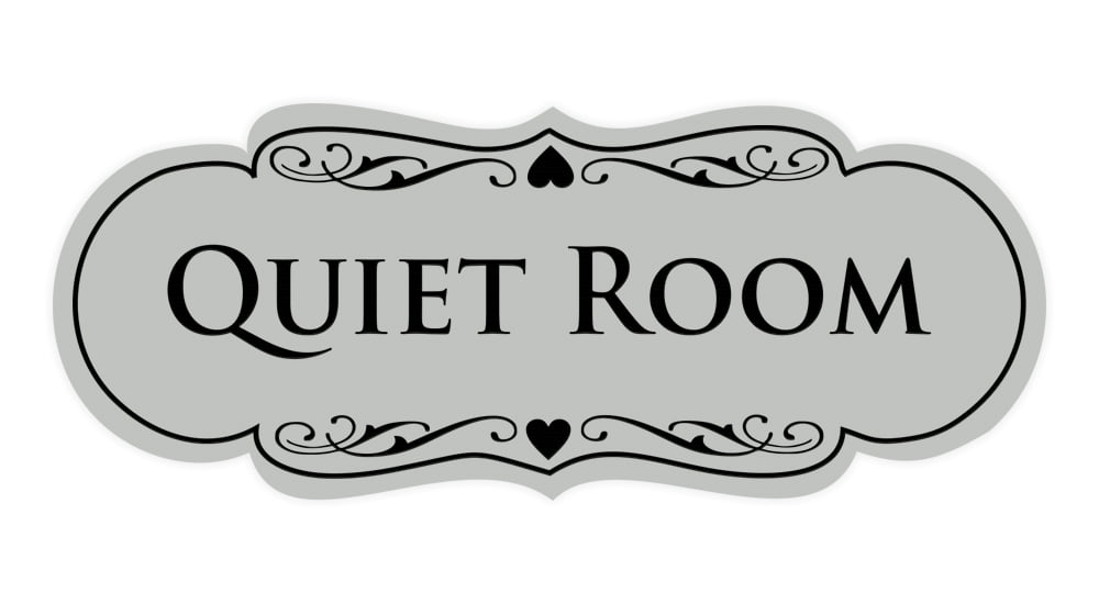 Signs ByLITA Designer Quiet Room Sign (Lt Gray) - Medium - Walmart.com