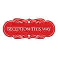 thumbnail image 1 of Signs ByLITA Designer Reception This Way Sign (Red) - Medium, 1 of 5