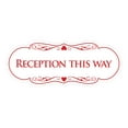 thumbnail image 1 of Signs ByLITA Designer Reception This Way Sign (White/Red) - Large, 1 of 5