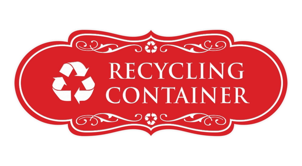 Reusable Container Program Sign Signs ByLITA Designer Recycling Container Sign (Red) - Large - Walmart.com