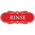 thumbnail image 1 of Signs ByLITA Designer Rinse Sign - Easy Installation | Durable Wall or Door Sign (Red) - Large, 1 of 3