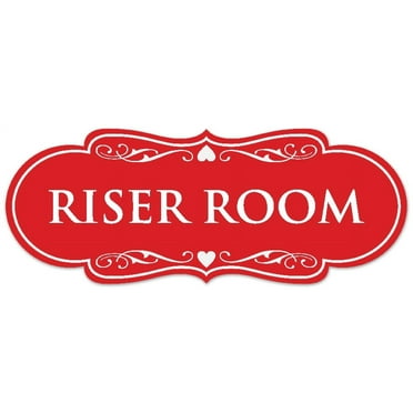 Signs ByLITA Designer Riser Room Sign - Easy Installation | Durable Wall or Door Sign (Red) - Large