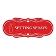 thumbnail image 1 of Signs ByLITA Designer Setting Sprays Makeup Area Sign (Red) - Large, 1 of 6