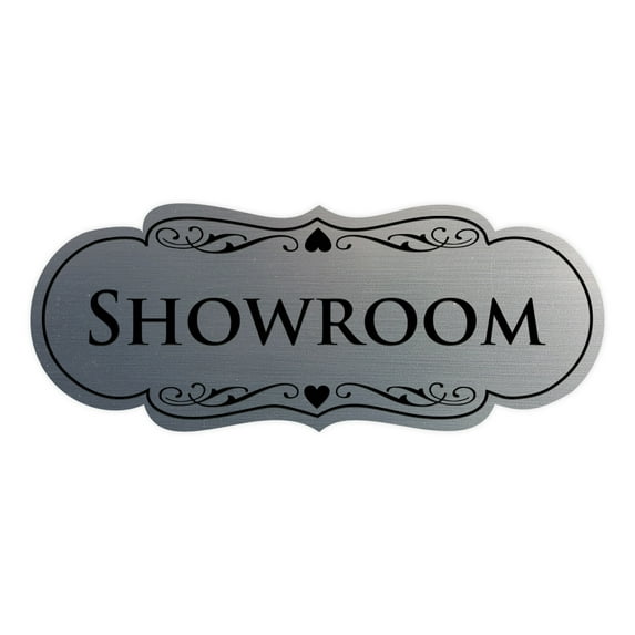Signs ByLITA Designer Showroom Sign (Brushed Silver) - Medium