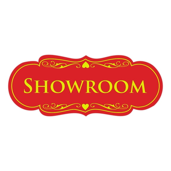 Signs ByLITA Designer Showroom Sign (Red/Yellow) - Medium