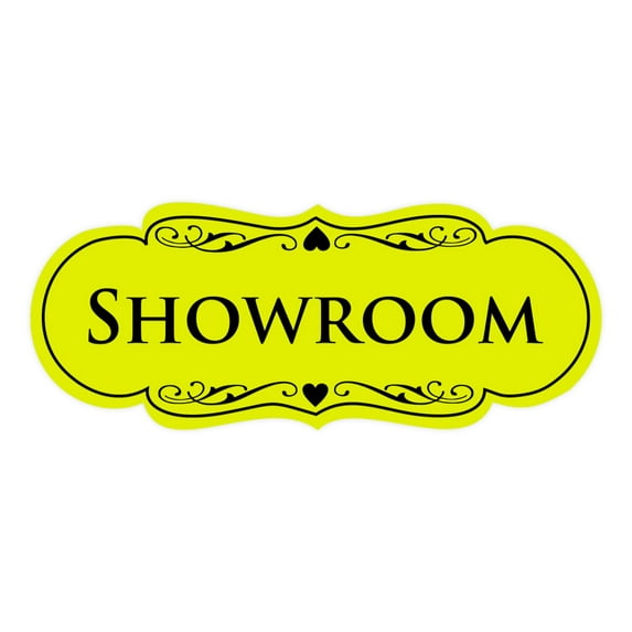 Signs ByLITA Designer Showroom Sign (Yellow / Black) - Medium
