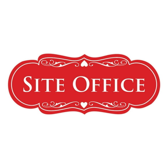 Signs ByLITA Designer Site Office Sign (Red) - Large