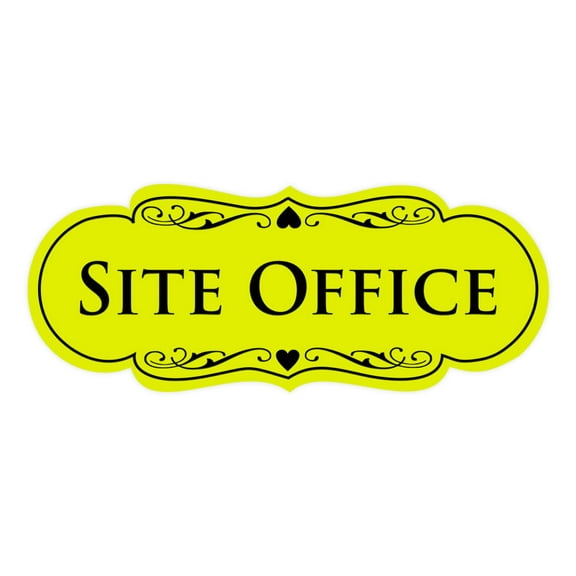 Signs ByLITA Designer Site Office Sign (Yellow / Black) - Large