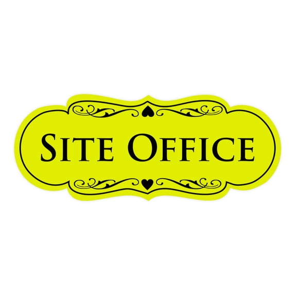 Signs ByLITA Designer Site Office Sign (Yellow / Black) - Small