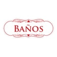 thumbnail image 1 of Signs ByLITA Designer Spanish Baños Sign (White/Red) - Medium, 1 of 5