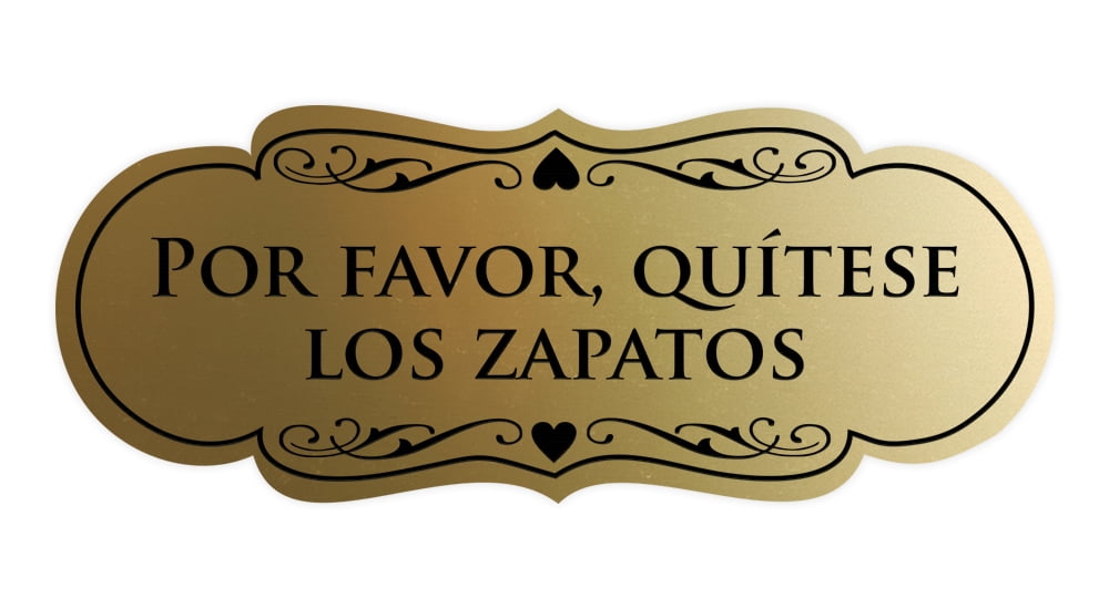 Signs ByLITA Designer Spanish Por favor, quítese los zapatos Sign ...