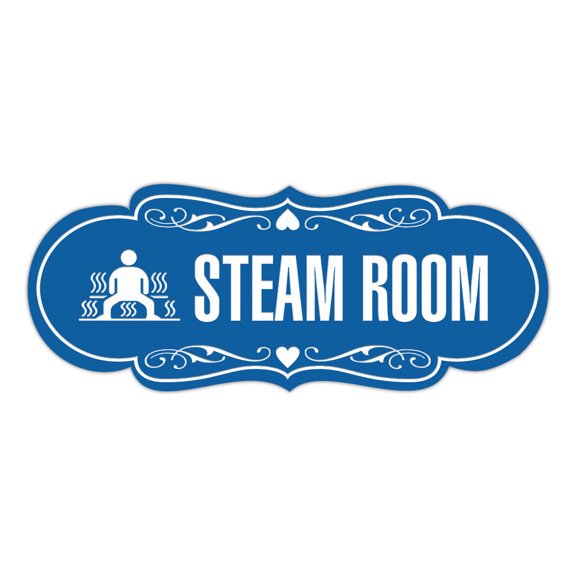 Signs ByLITA Designer Steam Room Sign (Blue) - Large