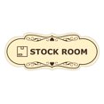 thumbnail image 1 of Signs ByLITA Designer Stock Room Sign (Ivory/Dark Brown) - Large, 1 of 5