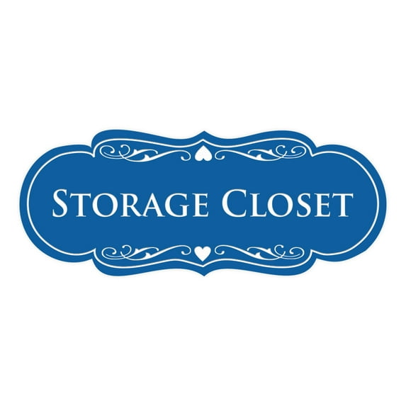 Signs ByLITA Designer Storage Closet Sign (Blue) - Large