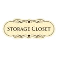 thumbnail image 1 of Signs ByLITA Designer Storage Closet Sign (Ivory/Dark Brown) - Large, 1 of 5
