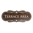 thumbnail image 1 of Signs ByLITA Designer Terrace Area Sign (Walnut) - Medium, 1 of 5