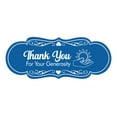 thumbnail image 1 of Signs ByLITA Designer Thank You for Your Generosity Sign (Blue) - Large, 1 of 8