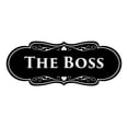 thumbnail image 1 of Signs ByLITA Designer The Boss Sign (Black / Silver) - Small, 1 of 5