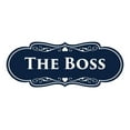 thumbnail image 1 of Signs ByLITA Designer The Boss Sign (Navy Blue / White) - Small, 1 of 5