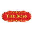 thumbnail image 1 of Signs ByLITA Designer The Boss Sign (Red/Yellow) - Large, 1 of 5