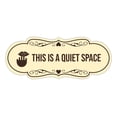thumbnail image 1 of Signs ByLITA Designer This is a Quiet Space Sign (Ivory/Dark Brown) - Medium, 1 of 5