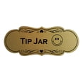 thumbnail image 1 of Signs ByLITA Designer Tip Jar (Smiley Face Vector) Sign (Brushed Gold) - Large, 1 of 8