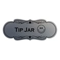 thumbnail image 1 of Signs ByLITA Designer Tip Jar (Smiley Face Vector) Sign (Brushed Silver) - Large, 1 of 8