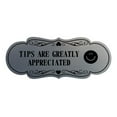 thumbnail image 1 of Signs ByLITA Designer Tips Are Greatly Appreciated (Smiley vector) Sign (Brushed Silver) - Medium, 1 of 6