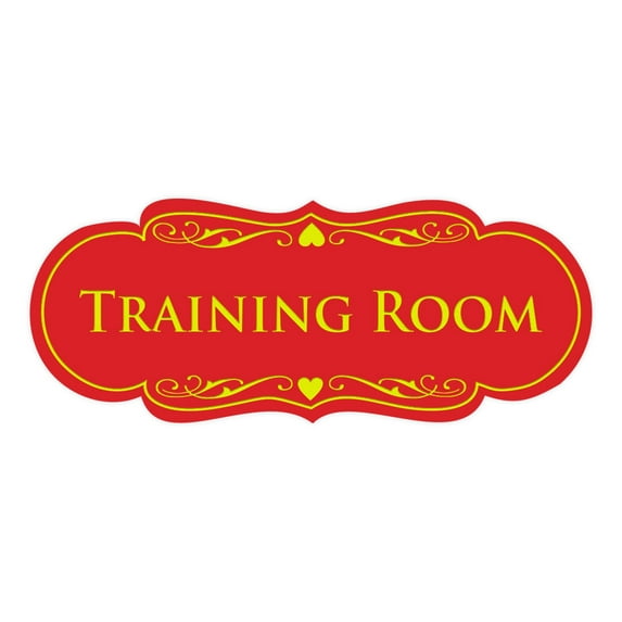 Signs ByLITA Designer Training Room Sign (Red/Yellow) - Medium