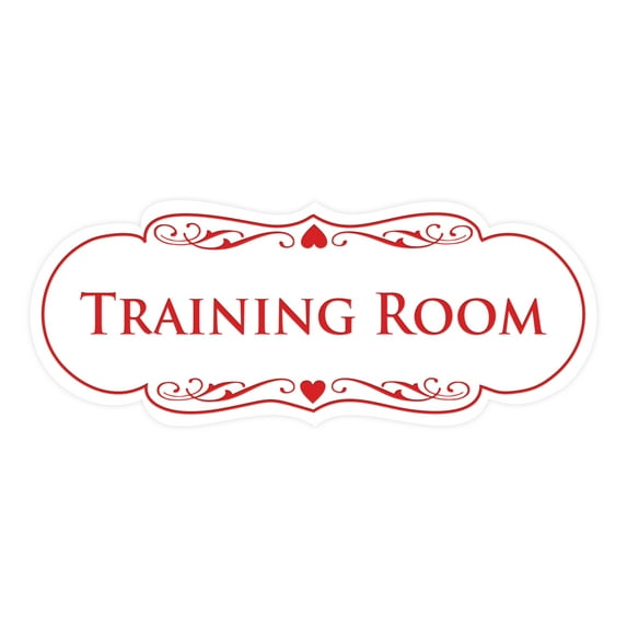 Signs ByLITA Designer Training Room Sign (White/Red) - Small