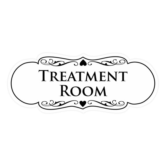 Signs ByLITA Designer Treatment Room Sign (White) - Small