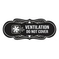 thumbnail image 1 of Signs ByLITA Designer Ventilation Do Not Cover Sign (Black) - Small, 1 of 5