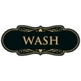 thumbnail image 1 of Signs ByLITA Designer Wash Sign - Easy Installation | Durable Wall or Door Sign (Black /Gold) - Small, 1 of 3