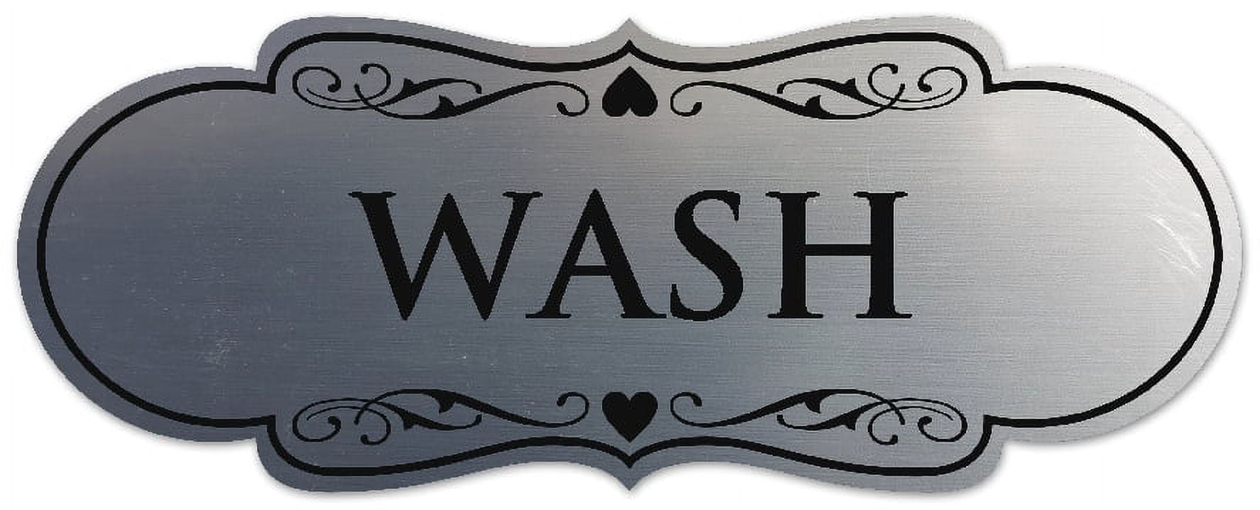 Signs ByLITA Designer Wash Sign - Easy Installation | Durable Wall or ...