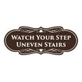 thumbnail image 1 of Signs ByLITA Designer Watch Your Step Uneven Stairs (Designer Sign)(Dark Brown) - Medium, 1 of 5