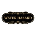 thumbnail image 1 of Signs ByLITA Designer Water Hazard Sign (Black Gold) - Large, 1 of 8