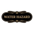thumbnail image 1 of Signs ByLITA Designer Water Hazard Sign (Black /Gold) - Small, 1 of 8