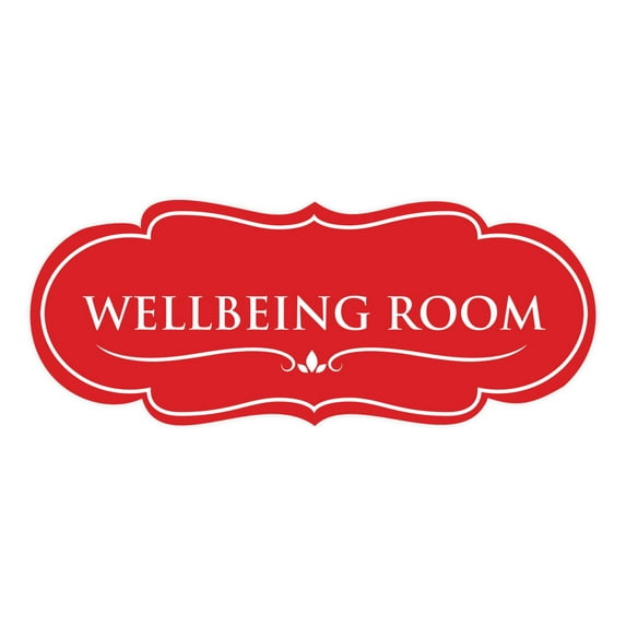 Signs ByLITA Designer Wellbeing Room Elegant Design Clear Messaging Durable Construction Easy Installation Sign (Red) - Small