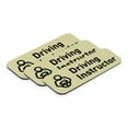 thumbnail image 1 of Signs ByLITA Driving Instructor Graphic 1 x 3" Name Tag/Badge, Brushed Gold, (3 Pack), 1 of 2