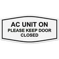 thumbnail image 1 of Signs ByLITA Fancy AC Unit On Please Keep Door Closed Sign - Laser-Engraved Lettering | Durable ABS Plastic | Vibrant Colors | Powerful Foam Tape (White) - Medium, 1 of 3