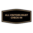 thumbnail image 1 of Signs ByLITA Fancy All Visitors Must Check-in Sign (Black /Gold) - Small, 1 of 5