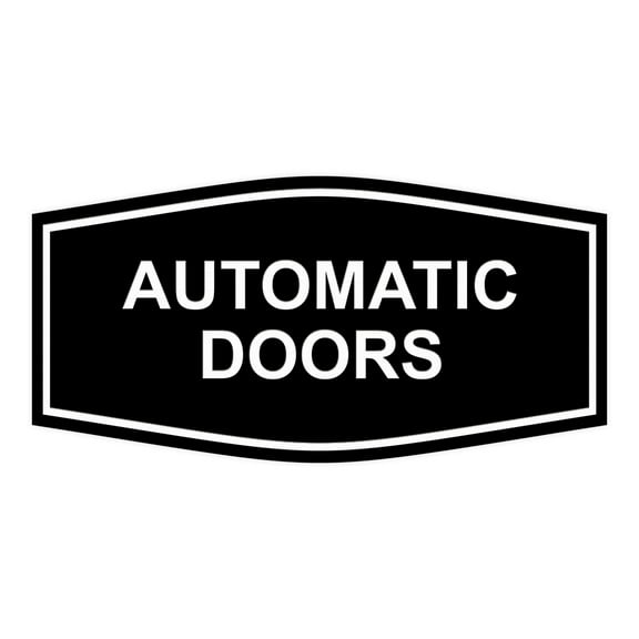 Signs ByLITA Fancy Automatic Doors Sign (Black) - Small
