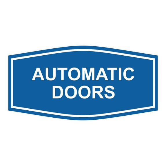 Signs ByLITA Fancy Automatic Doors Sign (Blue) - Large