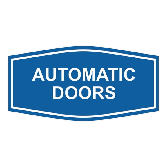 Signs ByLITA Fancy Automatic Doors Sign (Blue) - Small