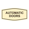 thumbnail image 1 of Signs ByLITA Fancy Automatic Doors Sign (Ivory/Dark Brown) - Medium, 1 of 5