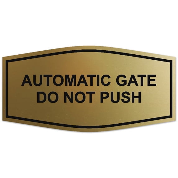 Signs ByLITA Fancy Automatic Gate Do Not Push Sign - Laser-Engraved ...