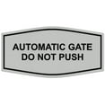 thumbnail image 1 of Signs ByLITA Fancy Automatic Gate Do Not Push Sign - Laser-Engraved Lettering | Durable ABS Plastic | Vibrant Colors | Powerful Foam Tape (Lt Gray) - Medium, 1 of 3