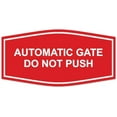 thumbnail image 1 of Signs ByLITA Fancy Automatic Gate Do Not Push Sign - Laser-Engraved Lettering | Durable ABS Plastic | Vibrant Colors | Powerful Foam Tape (Red) - Small, 1 of 3