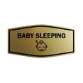 thumbnail image 1 of Signs ByLITA Fancy Baby Sleeping Graphic Room Decoration Sign (Brushed Gold) - Large, 1 of 6