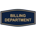 thumbnail image 1 of Signs ByLITA Fancy Billing Department Sign - Laser-Engraved Lettering | Durable ABS Plastic | Vibrant Colors | Powerful Foam Tape (Navy Blue/Gold) - Small, 1 of 3